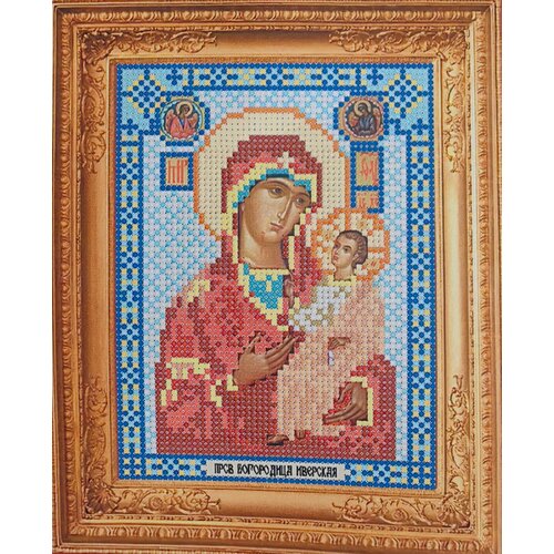 Набор бисером НИБ-031 Пресвятая Богородица Иверская 12*16см иверская пресвятая богородица