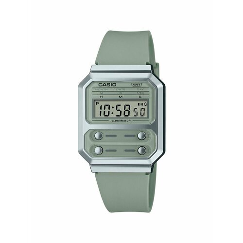 Наручные часы CASIO Vintage, зеленый, серебряный