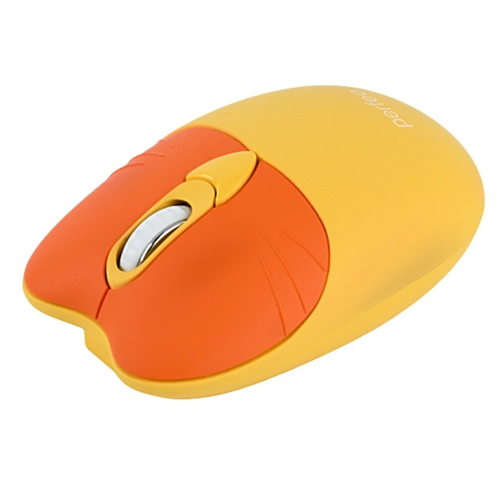 Беспроводная мышь «KITTY» оптическая 4 кнопки «Silent Click» DPI 800-1600 USB жёлтый (PF_B3404)