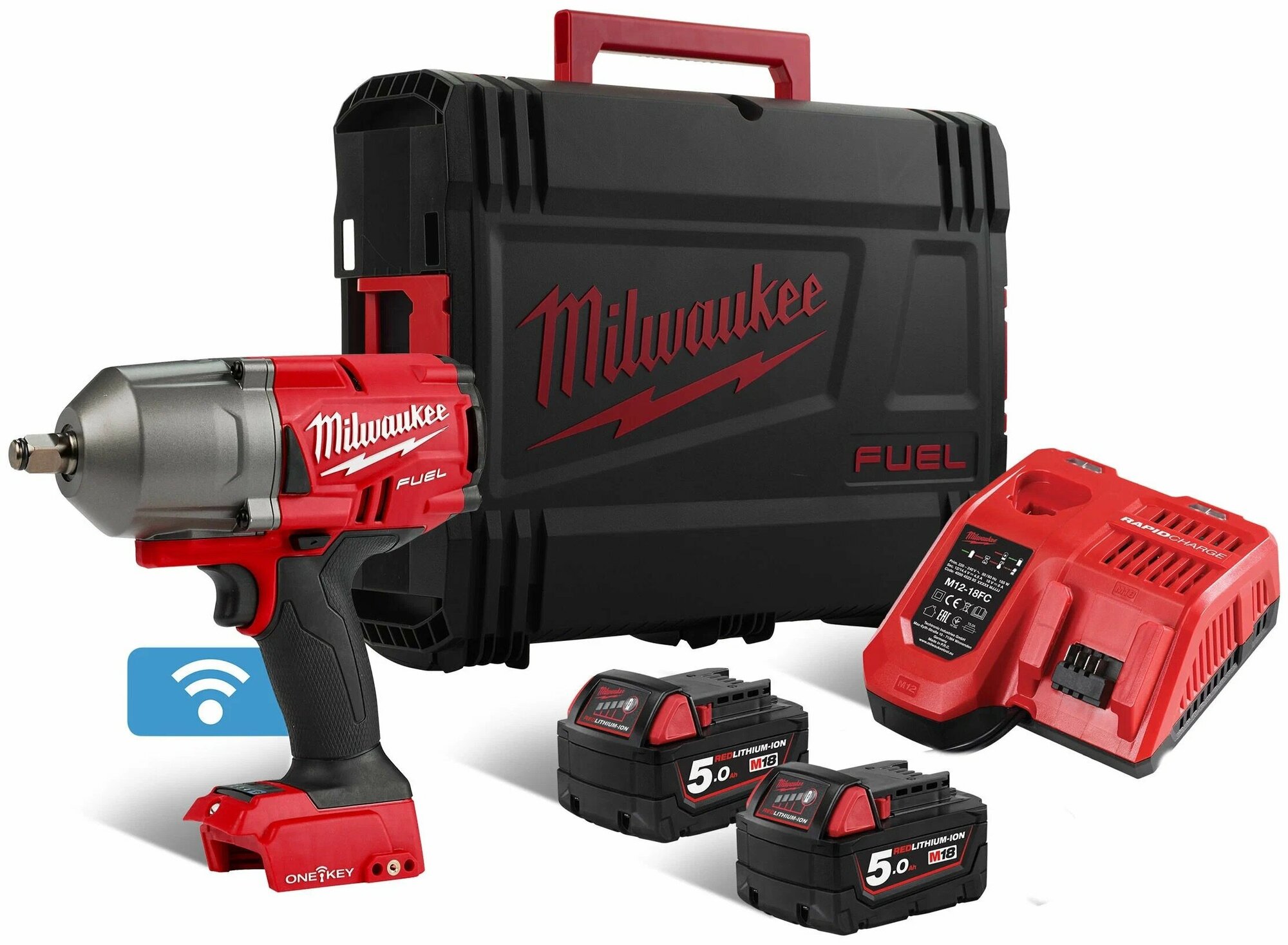 Аккумуляторный гайковерт Milwaukee M18 FUEL ONEFHIWF34-502X ONE-KEY 4933459730