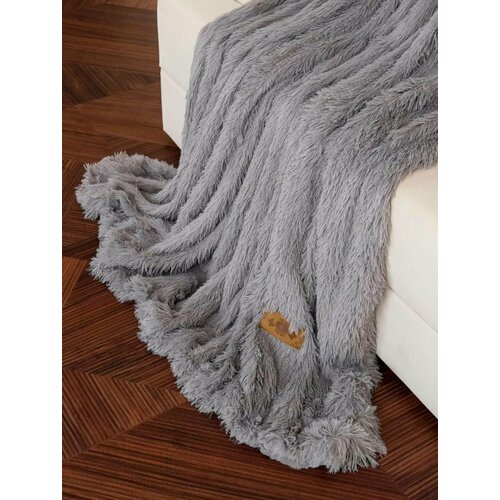 Плед евро 220х240 см пушистый, искусственный мех