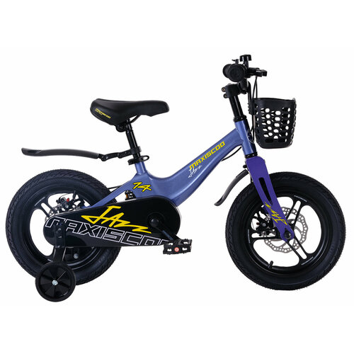 Детский велосипед Maxiscoo Jazz Pro 14 (2024) 14 Синий (90-110 см) детский велосипед maxiscoo air pro 14 2024 14 темно розовый 90 105 см