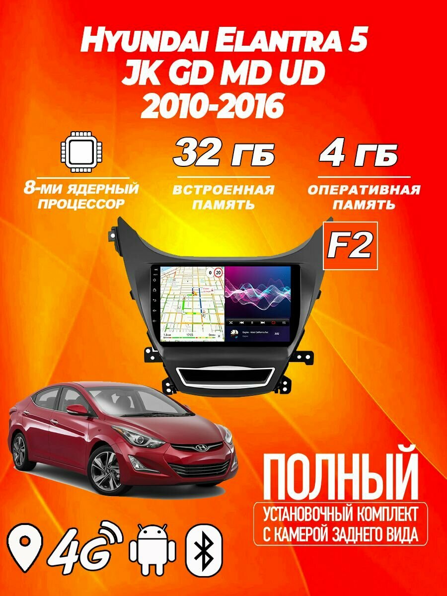 Магнитола TS18 PRO Hyundai Elantra 5 JK 2010-2016 4ГБ+32ГБ