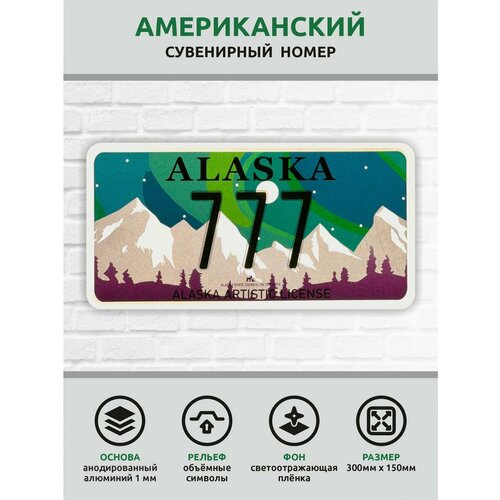 Сувенирный автомобильный номер Америка Япония