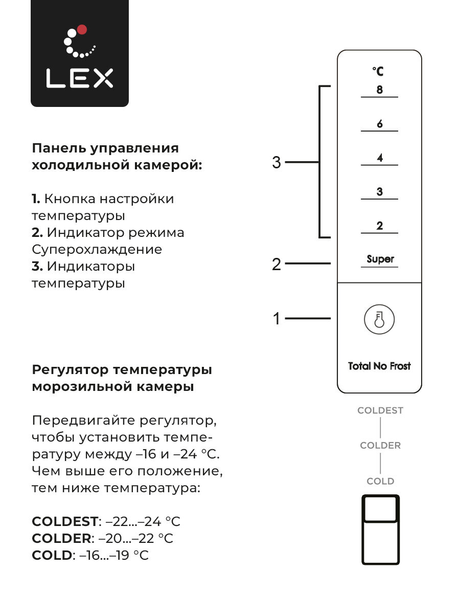 Холодильник отдельностоящий LEX - фото №6