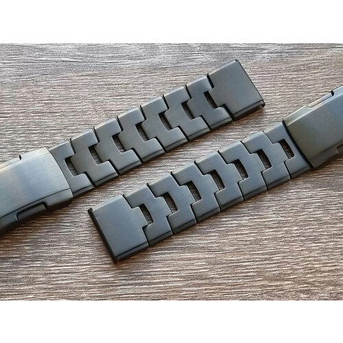 Ремешок металлический для часов Garmin 26 мм серый