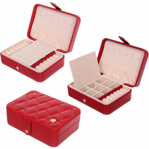 Шкатулка для украшений дель виенто цвет бордово-красный 1611555см коробка 1579₽
