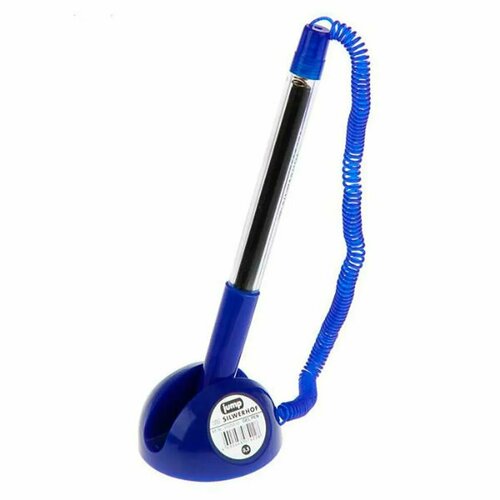 Ручка гелевая Jump синяя 05 мм на подставке с европодвесом 199₽