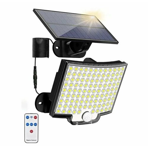 Солнечный фонарь для наружного освещения 106LED с пультом ду 1959₽
