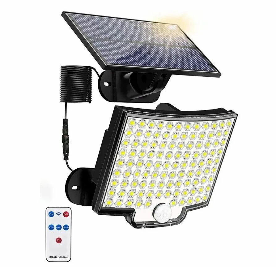 фото Солнечный фонарь для наружного освещения, 106LED с пультом ду
