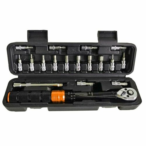 Набор бит с динамометрическим ключом (18 предметов, 1/4