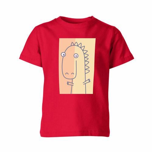 Футболка Us Basic, размер 8, красный детская футболка милый динозаврик 140 красный