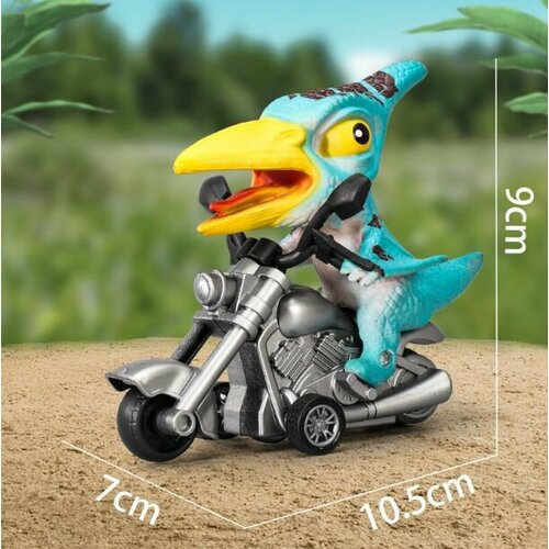 Динозавр на мотоцикле