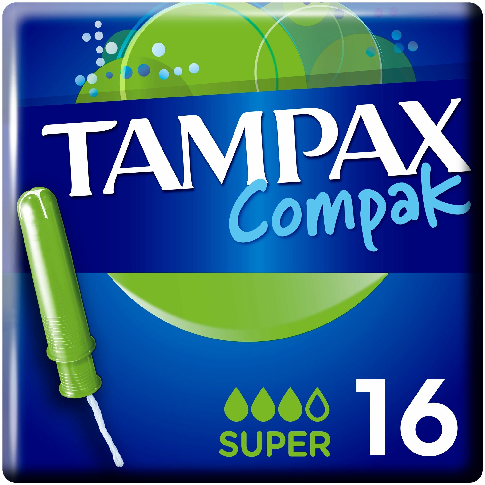 Тампоны TAMPAX Compak Super, с аппликатором, 16 шт