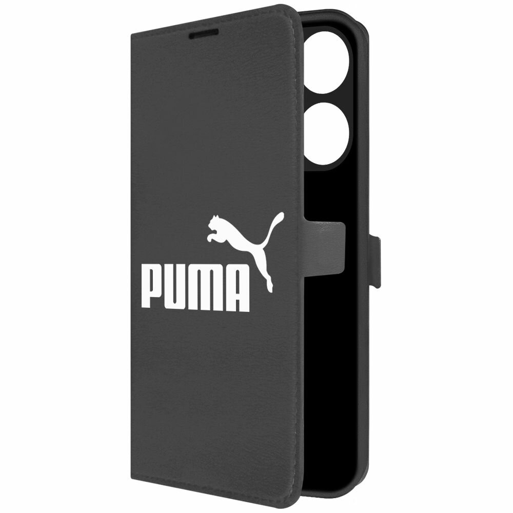 Чехол-книжка Krutoff Eco Book для TECNO Spark Go 2023 Puma (Пума) (черный)