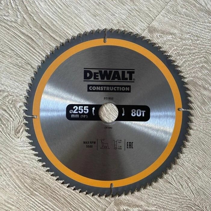 Изображение Диск пильный по дереву 255-80-30 DeWаlt ConstructioN