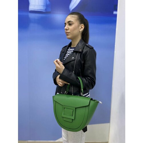 Сумка кросс-боди , фактура гладкая, зеленый