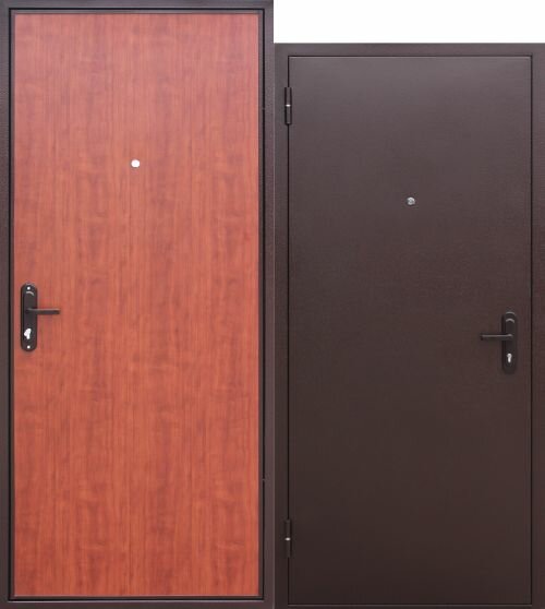 Дверь входная для квартиры Unicorn металлическая Terminal 960х2050 правая антивандальное покрытие уплотнитель цилиндровый замок коричневый