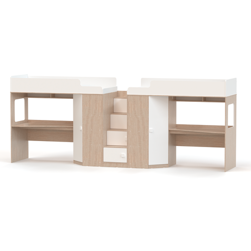 Кровать-чердак с угловым шкафом и столешницей Ridgimmi 112 дуб сономабелая 59412₽