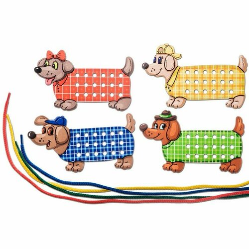 Smile Decor Шнуровки «Таксы»