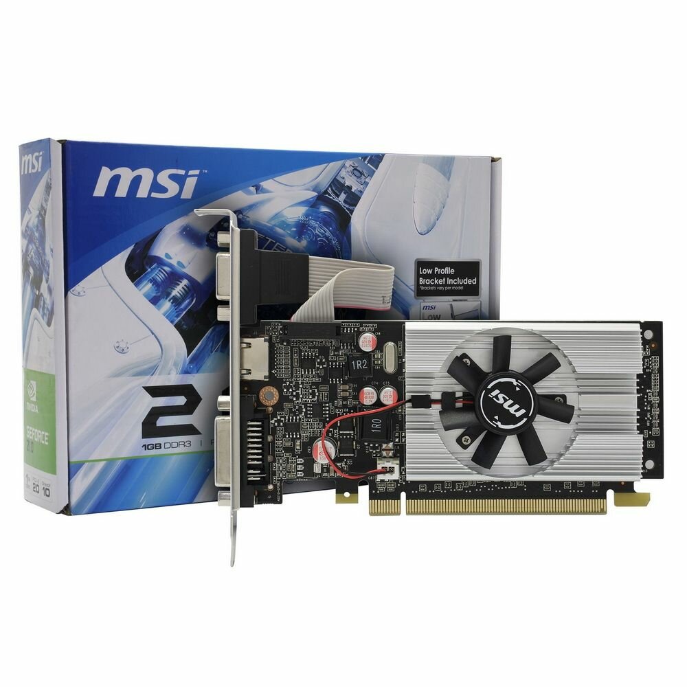 Видеокарта MSI NVIDIA GeForce 210 , , 1ГБ, DDR3, Low Profile, Ret - фото №7