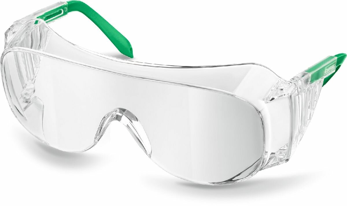 Защитные прозрачные очки KRAFTOOL ULTRA линза увеличенного размера устойчивая к царапинам и запотеванию, открытого типа (110461)