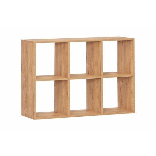 Стеллаж Элегия 6 ячеек горизонтальный дуб крафт золотой 111x30x75 см 6690₽