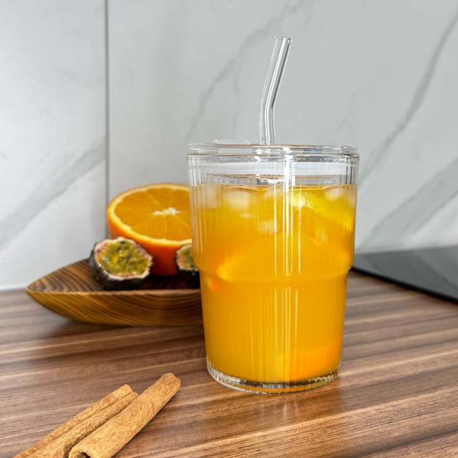 фото Стакан рифленный для чая/кофе стакан для кофе, десерта 400 мл, 1 шт