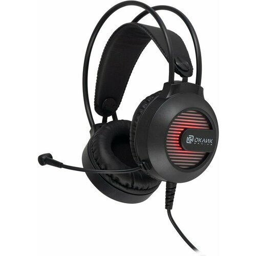 Наушники с микрофоном Оклик HS-L300G черный 22м мониторные оголовье 1796949 3747₽