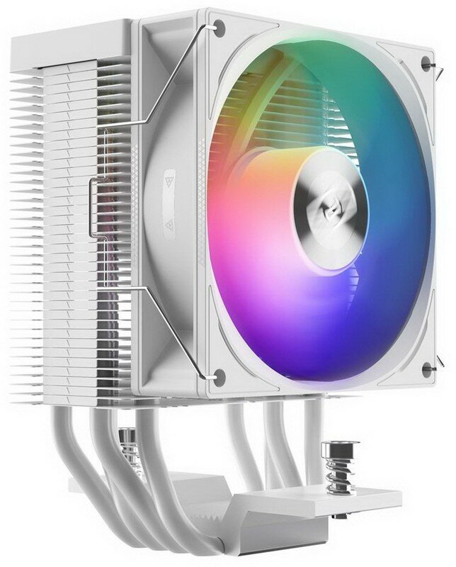 Вентилятор PCCooler Кулер PCCooler R400 ARGB WH S115X/1200/1700/AM4/AM5 (TDP 180W, 90mm ARGB Fan, 4 тепловые трубки 6мм, 650-2200RPM, 28,3dB