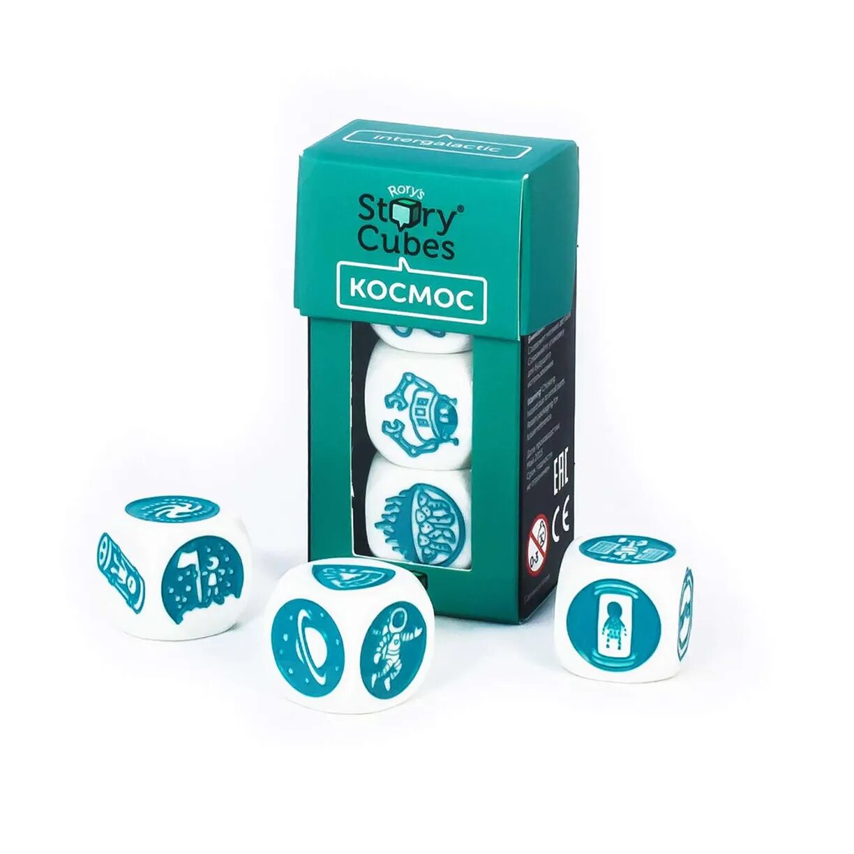 Настольная игра Rory's Story Cubes Кубики Историй доп. набор Космос 3 кубика - фото №12
