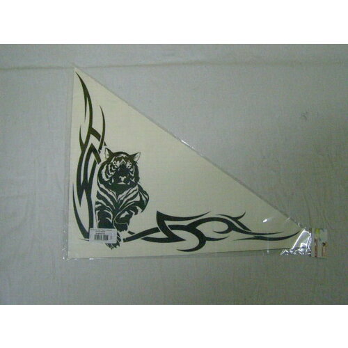 Наклейка уголки на форточку Тигр (2*350х450) плоттер черный
