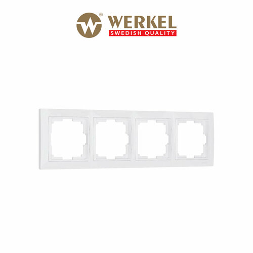 рамка snabb basic на 4 поста werkel w0042001 белый Рамка из пластика Werkel Snabb basic W0042001 белый