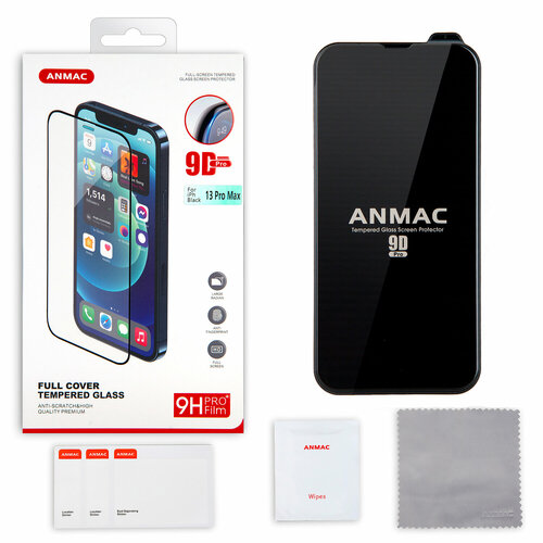 Защитное стекло iPhone 13 Pro Max 9D ANMAC защитное стекло iph 12 pro max 6 7 5d 0 33 mm без упаковки без возврата и обмена