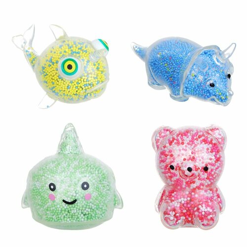 LASTIKS Мялка-антистресс, LR41x3, TPR, пенопласт, 8-16см, 4-6 дизайнов, 12 штук