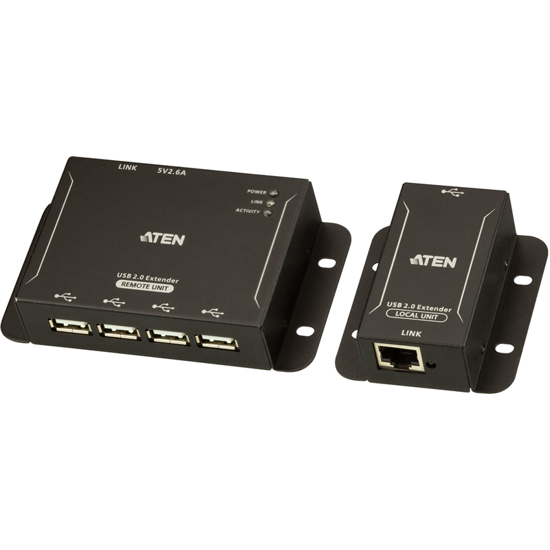 4-х портовый удлинитель, USB 2.0, 50 метр, CAT 5/ 4-Port USB 2.0 CAT 5 Extender (up to 50m)