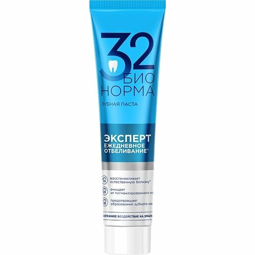 Зубная паста 32 Bionorma Отбеливание, от налета, 130 г (69718239)