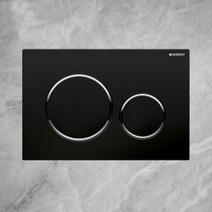 Изображение товара Кнопка смыва для инсталляции Geberit Sigma 20, черная/хром, 115.882. KM.1