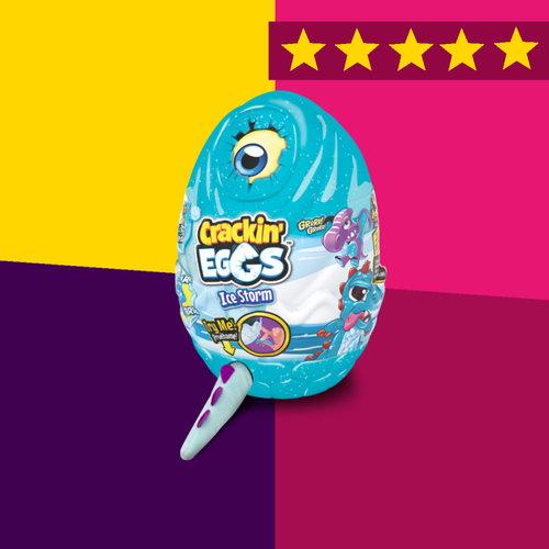 Игрушка Crackin Eggs динозавр в яйце Серия Ледниковый фиолетовый 24 см