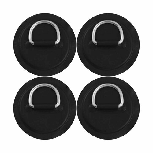 4 шт Патч Рым для SUP доски с металлическим кольцом черный