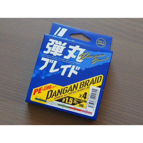 Шнур плетеный для рыбалки Major Craft Dangan Braid X4 200m Multicolor 1.5/25lb