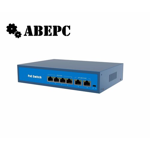 Коммутатор POE Аверс AV-P1004-2EL с 4 портами poe и 2 портами link 3600₽