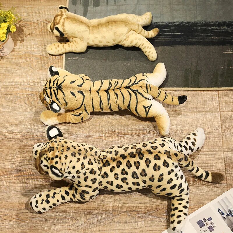 Lintunba плюшевые львы тигры леопарды 39-58 см, 39cm leopard, Унисекс — фото 1