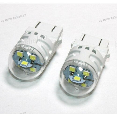 Маяк 12V P277W бесцок 6 диодов SMD белая 2835 Silver 300Lm 2 шт Автолампа светодиодная электротовар 1690₽