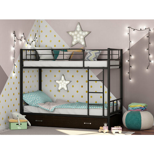 Двухъярусная кровать Севилья-2 с ящиками цвет коричневый