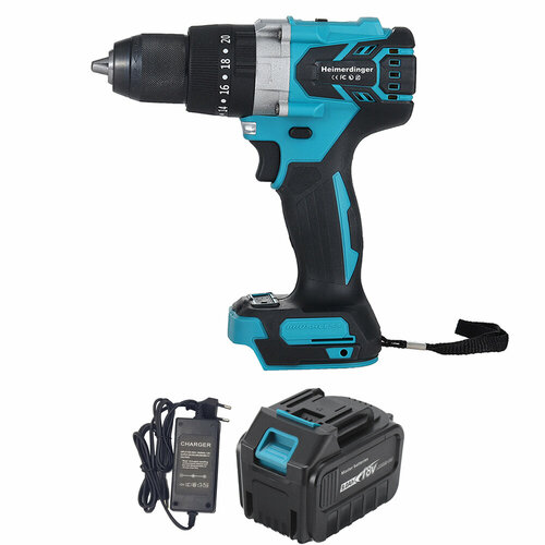 Аккумуляторная ударная бесщеточная дрель-шуруповерт Heimerdinger 18В 1х9 Ач Li-Ion 150 нм LB176S 479500₽