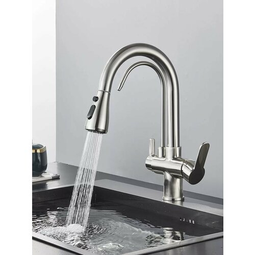 Смеситель для кухни гибкий с фильтром 4800₽