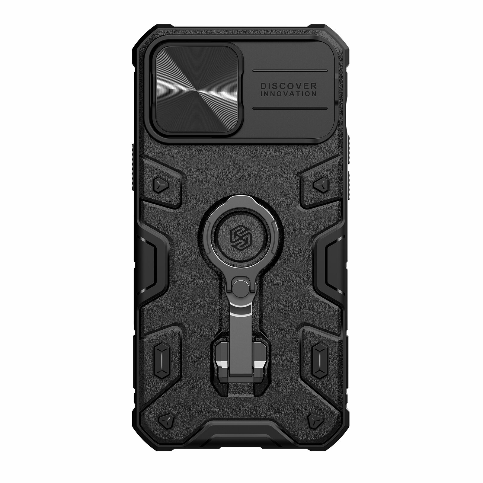 Чехол с поддержкой беспроводной зарядки от Nillkin CamShield Armor Pro Magnetic для iPhone 13 Pro Max, с поворотным кольцом и защитной шторкой для камеры