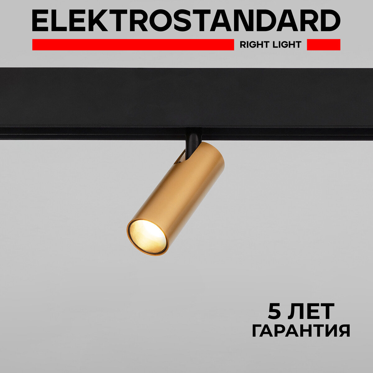 Умный трековый LED светильник Elektrostandard Slim Magnetic Dim Cubo 85070/01, поворотный, 7 Вт/2700-6500K, латунь, Wi-Fi