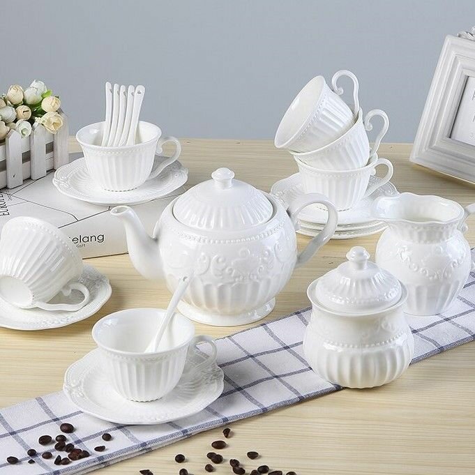 фото Чайный сервиз из костяного фарфора "Дублин"